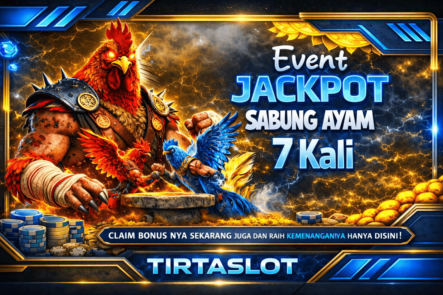 BONUS 7 KALI BERUNTUN SABUNG AYAM 100%